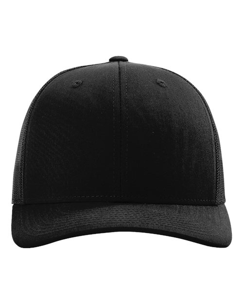 Richardson 112 — Snapback Trucker Hat (Black)