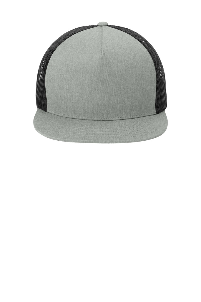 Sport-Tek STC38 — YP Classics 5-Panel Trucker Cap (Heather Grey/ Black)